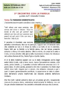 copia per il sito 3 incontro con la Parola